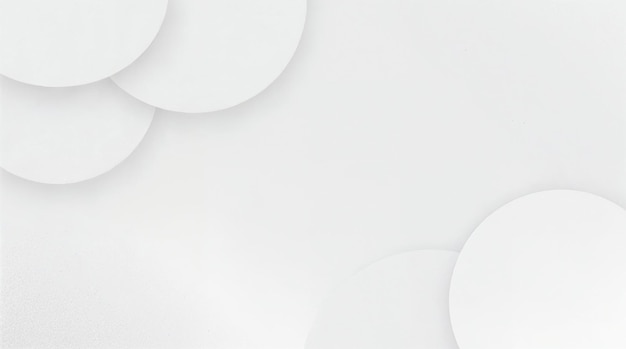 White Geometric Circle Composition