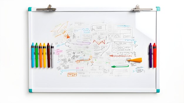 Whiteboard und Marker sind eine kollaborative und strategische Strategie