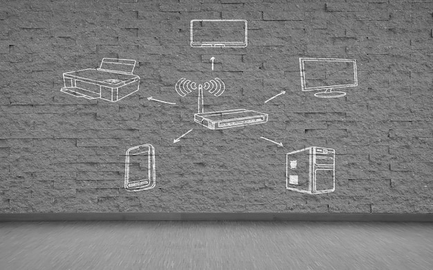 Wi-Fi-Schema zeichnen