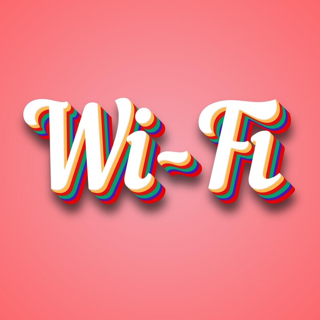 Wi-Fi-Text-Effekt Foto-Bild Cool