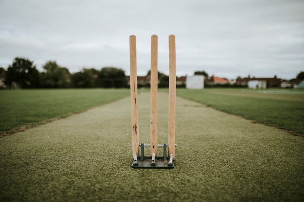 Wicket auf einem Cricketfeld