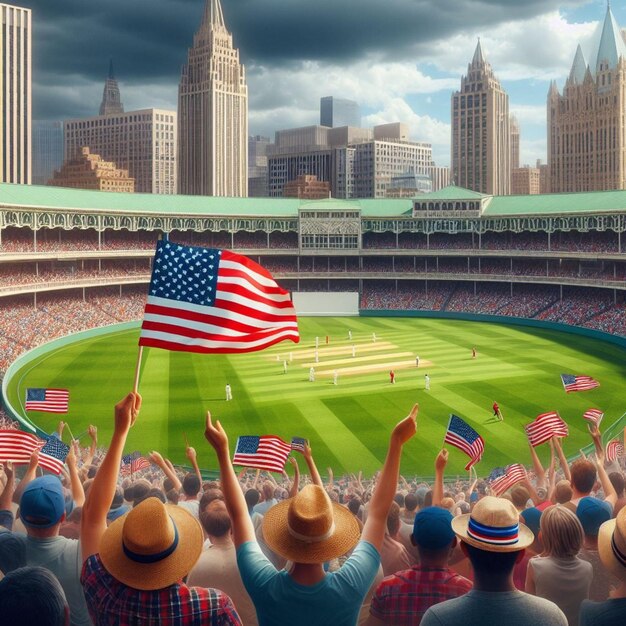 Wickets und Jubel ein Schnappschuss der elektrischen Atmosphäre bei einem USA-Cricket-Spiel