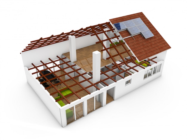 Wiedergabe 3d eines Architekturmodells