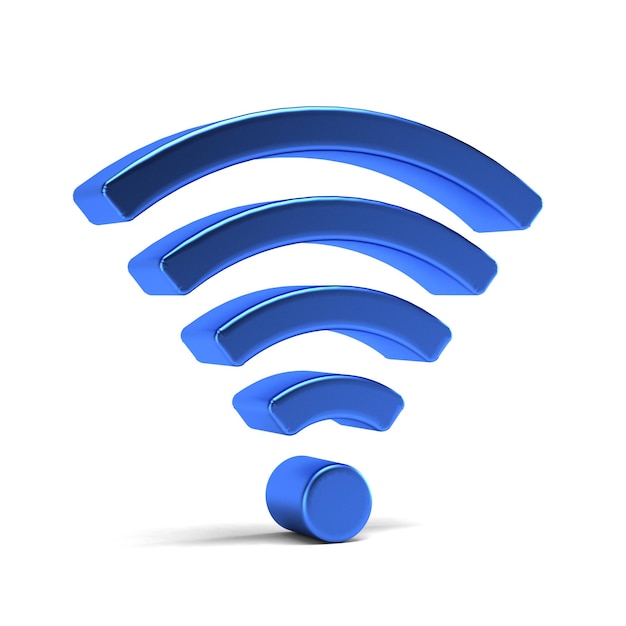 WiFi 4G-Symbol. 3D-Rendering-Illustration