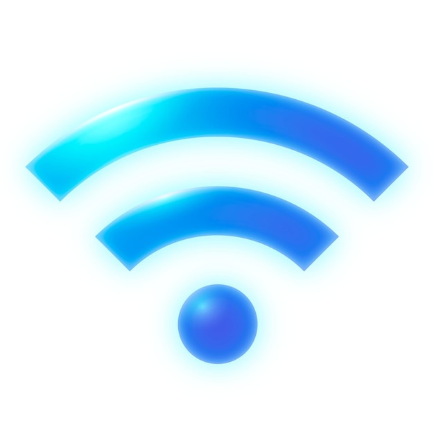 Wifi-Netzwerk png-Icon-Aufkleber Neon-Leucht-Design auf durchsichtigem Hintergrund