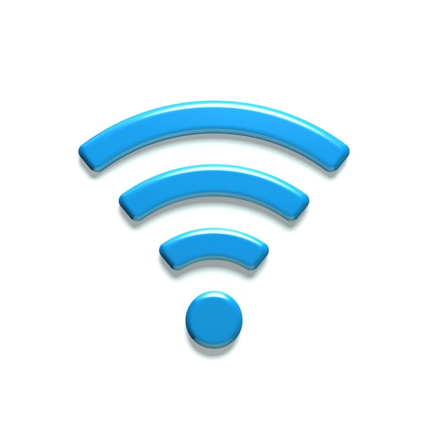 Wifi-Symbol 3D-Illustrationsdesign