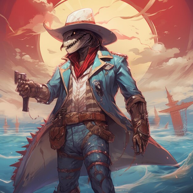 Wild west duel jaws desencadeado em anime x yugioh fusion