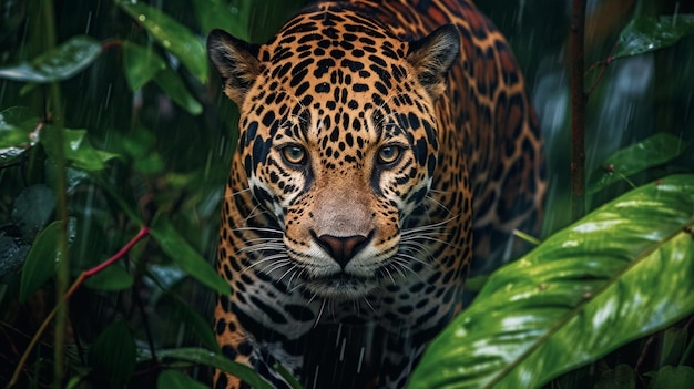Wilder Majestätsjaguar im Amazonas-Regenwald