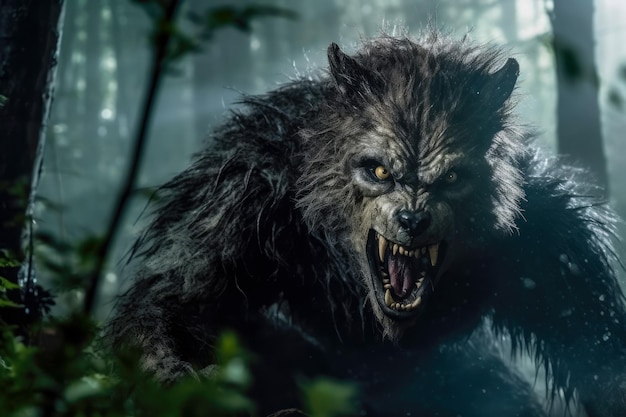 Wilder Werwolf aus nächster Nähe