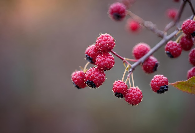 Wildrote Beeren im Winter