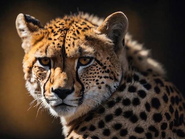 Wildtier-Close-Up-Porträt von Tiger Makro-Foto-Generative ai