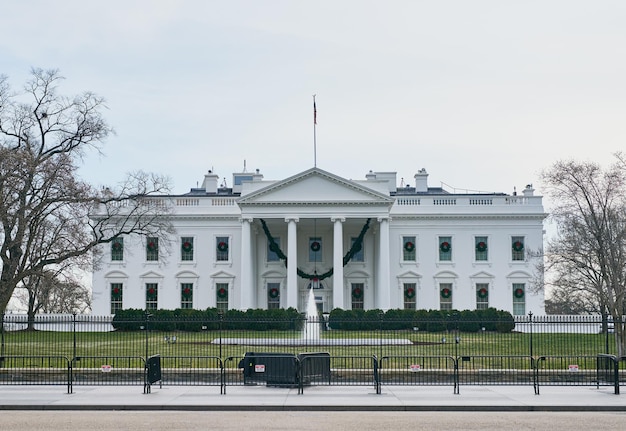 Willkommen im Weißen Haus Aufnahme des Weißen Hauses in Washington DC