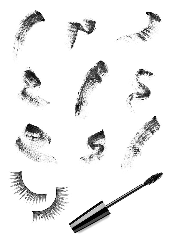 Foto wimperntuschenwimpern bilden schönheitskosmetik