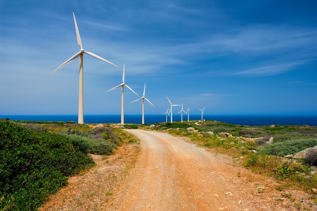 Windgenerator Turbinen Kreta Insel Griechenland