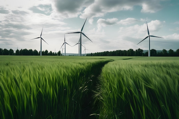 Windkraftanlagen im Feld