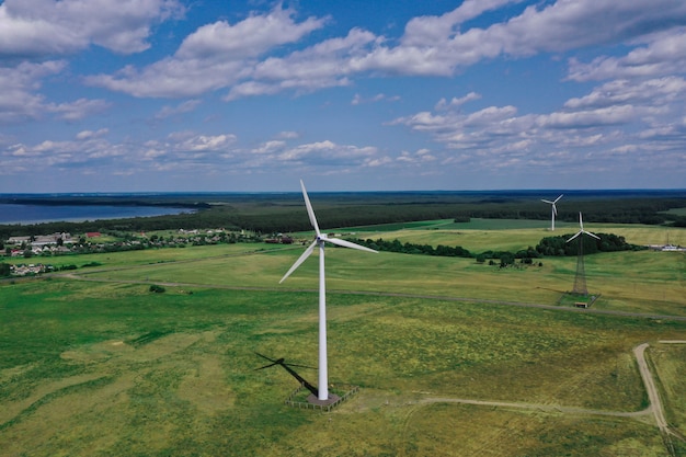 Windkraftanlagen von Strom gegen