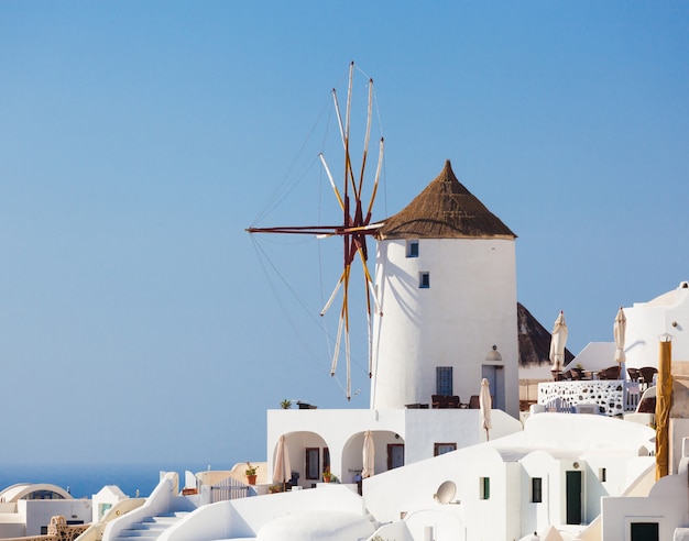 Windmühle in Oia, Santorini.