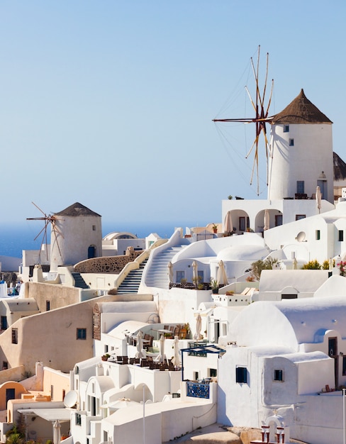 Windmühle in Oia, Santorini.