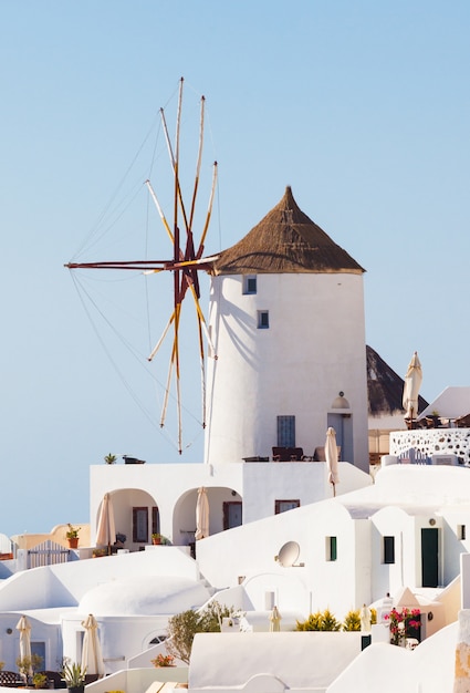 Windmühle in Oia, Santorini.