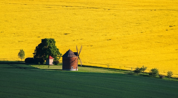 Foto windmühle in südmähren landschaft