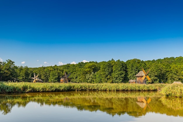 Windmühlenbauernhofszene