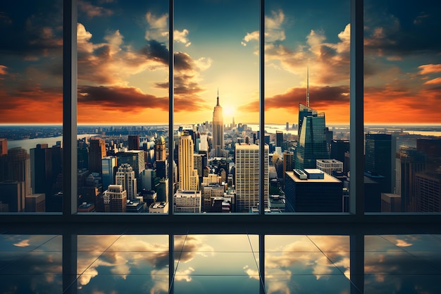 Window Wanderlust Skyline Gems Capture os principais horizontes da cidade de cima, revelando pontos de referência icônicos