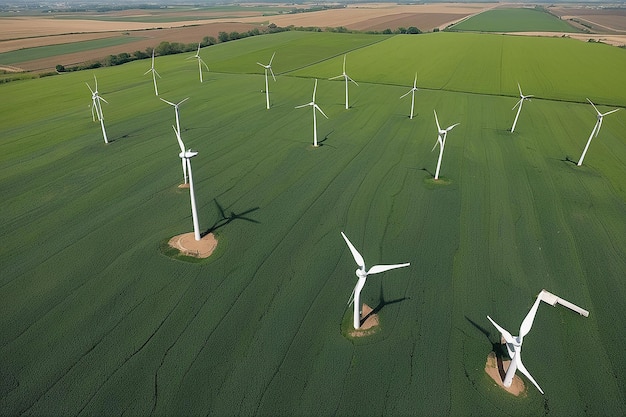 Windparks für eine nachhaltige Energiequelle Alternative Kraftwerke Quelle grüne Energie