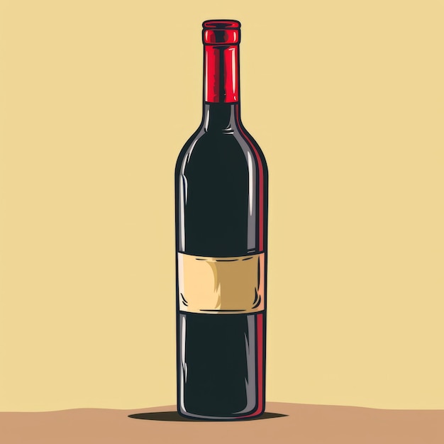 Foto wine bottle label mockup design side view red wine on black vertical