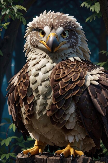 Wings of Majesty Ein realistisches Porträt des majestätischen Falkenvogels