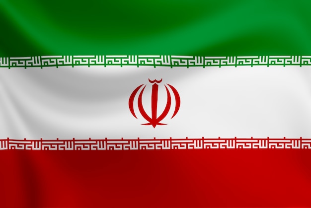 Winken der Iran-Flagge.