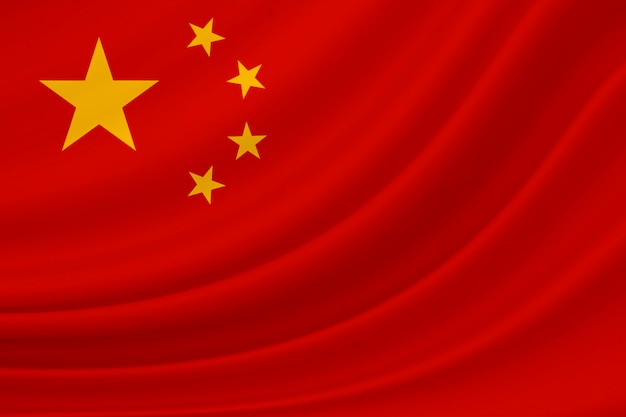 Winken der Nationalflagge der Republik China