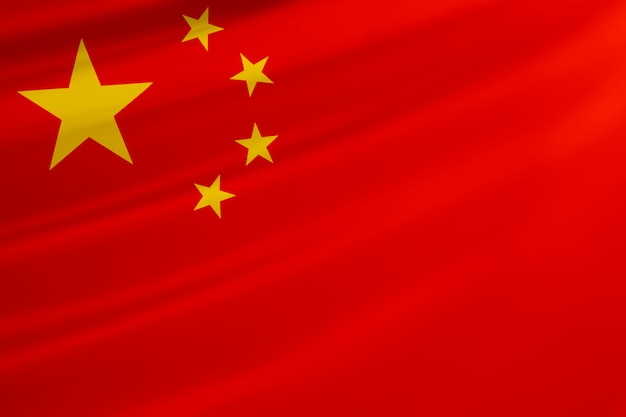 Winken der Nationalflagge der Republik China.