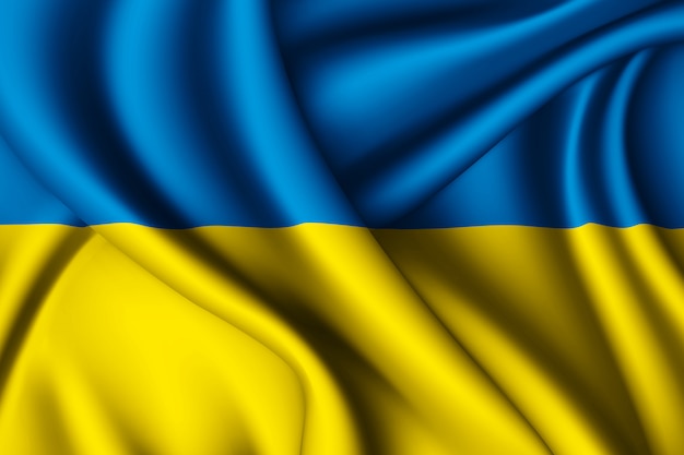 Winkende Flagge der Ukraine