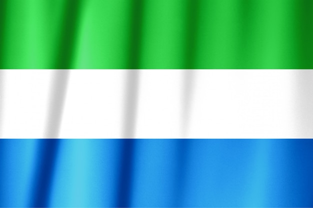 Winkende Flagge von Sierra Leone