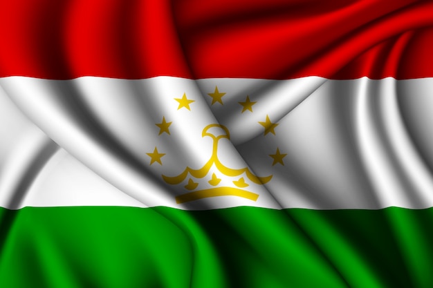 Winkende Seidenfahne von Tadschikistan