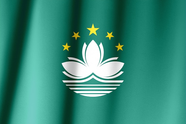 Winkende Stoffflagge von Macau