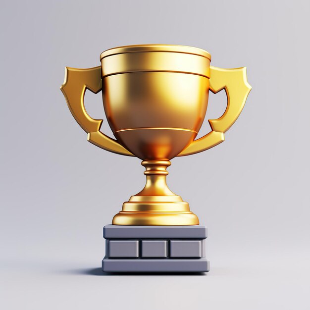 Winner Gold Trophy 3D-Ikonen und 3D-Illustrationen