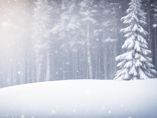 Winter abstrakter Hintergrund Schneeflocken auf abstraktem, verschwommenem, leuchtendem Blatthintergrund