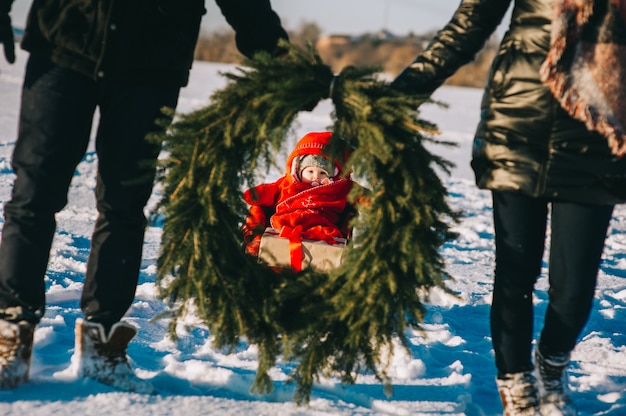 Winter Familienschlitten Baby