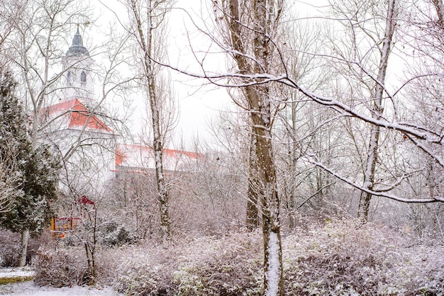 Winter Franziskanerkirche in Vac