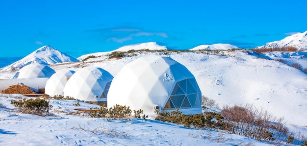 Winter-Glamping auf der Halbinsel Kamtschatka-Vulkan