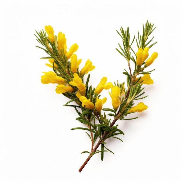 Winter Gorse Ulex europaeus aislado