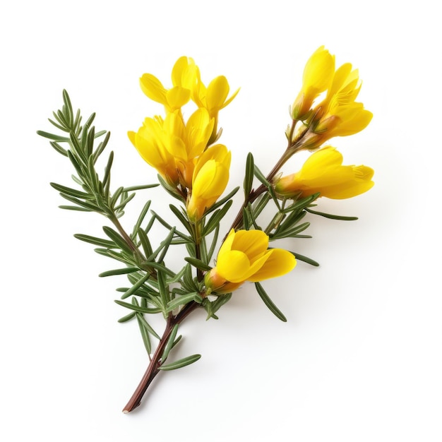 Foto winter gorse ulex europaeus isolado