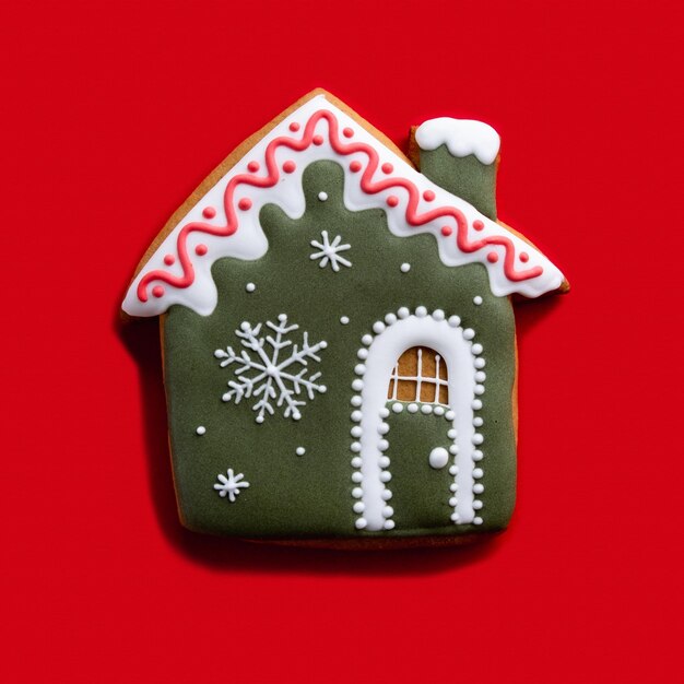 Winter Haus Dekor Weihnachten Kunst Hintergrund Neujahr Feier Schmuck grün Märchen Zuhause