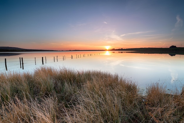 Winter-Sonnenuntergang auf Bodmin Moor