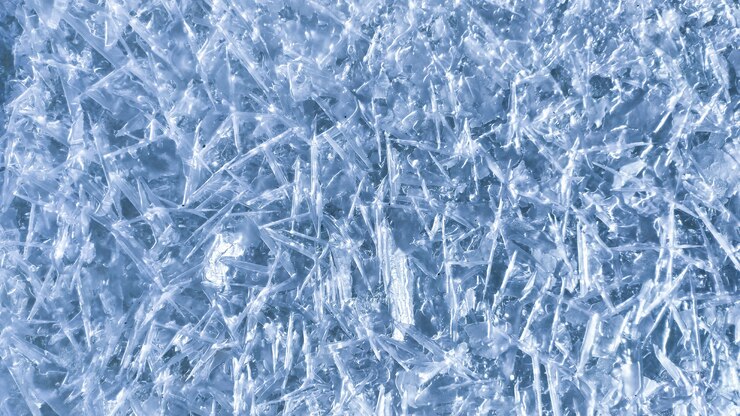 Winter strukturierter eisiger Hintergrundnahaufnahmehintergrund für Fahne