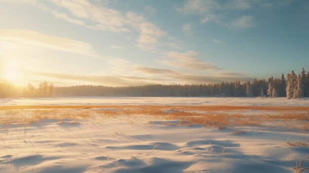 Winter Wonderland Una impresionante escena en 3D de un pueblo rural finlandés