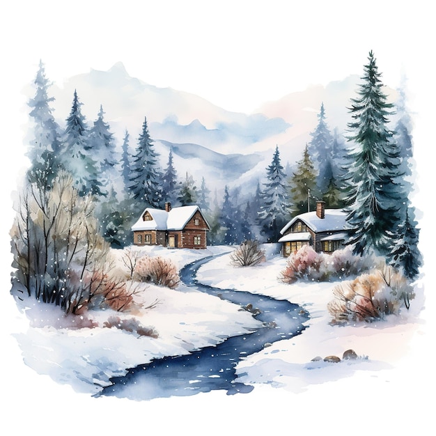Winter Wonderland Lindas férias de Natal Generativa Ai