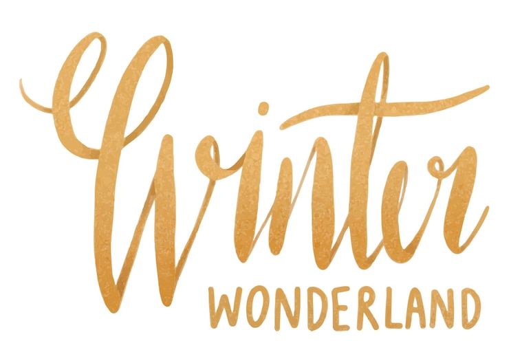 Foto winter-wunderland png-aufkleber weihnachts-ästhetische typografie auf durchsichtigem hintergrund