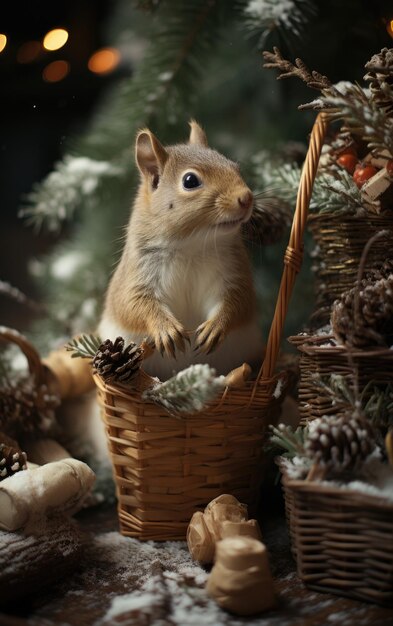 Winterarbeit Das Eichhörnchen bereitet sich auf den langen Winter vor
